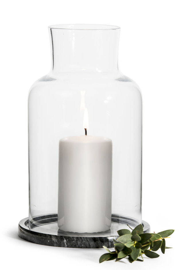 Ljuslykta Marble (marmor) från Sagaform